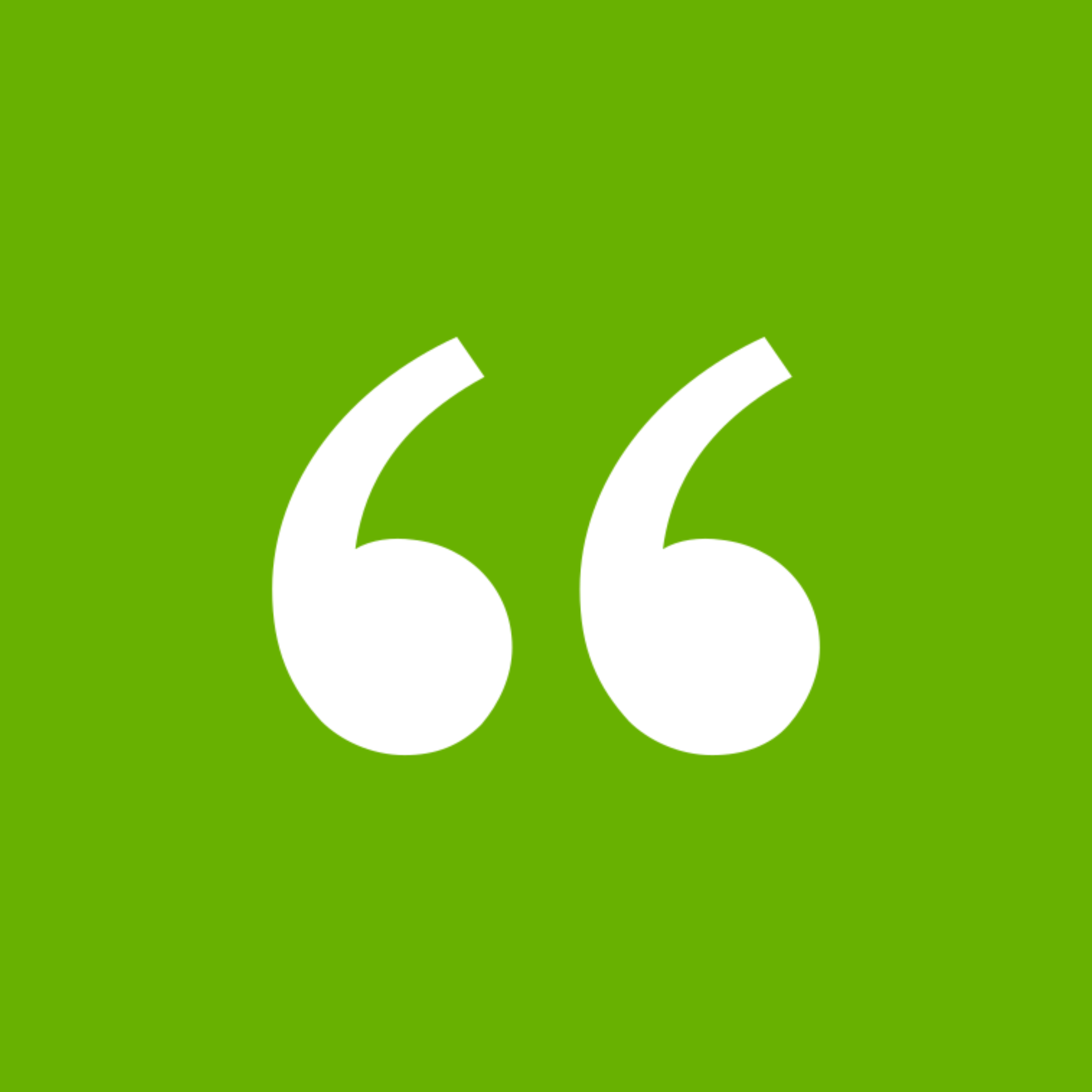 Quotation marks on green background